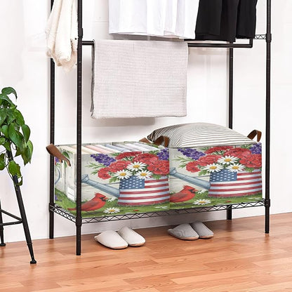 Watering Can with Us Flag Storage Bin - Image 7