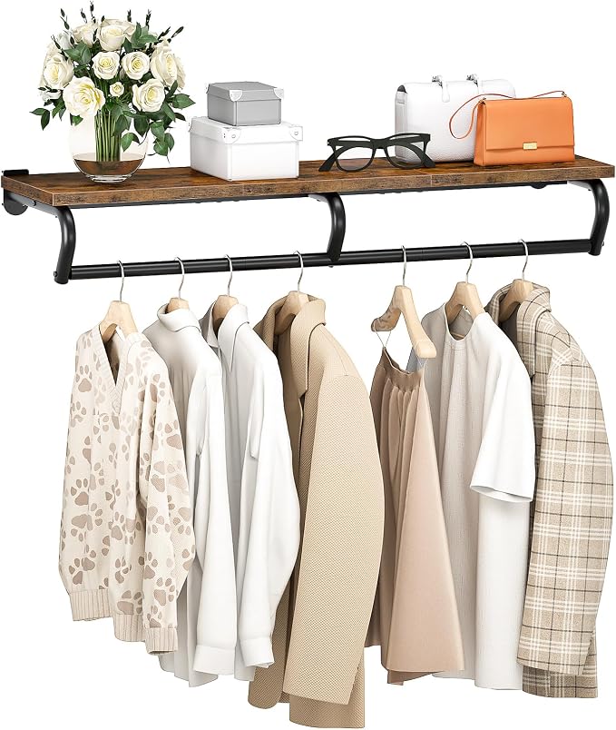 CHOEZON Wall Mounted Clothes Rack, Metal Garment Rack by Choezon