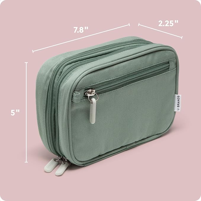 U Brands Canvas Tech Organizer Pouch 9 Compartments, 7.8 x 5 Inch Cable - Image 2