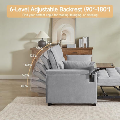 hansones ​66" Multi-Functional Pull-Out Sofa Bed - Image 8