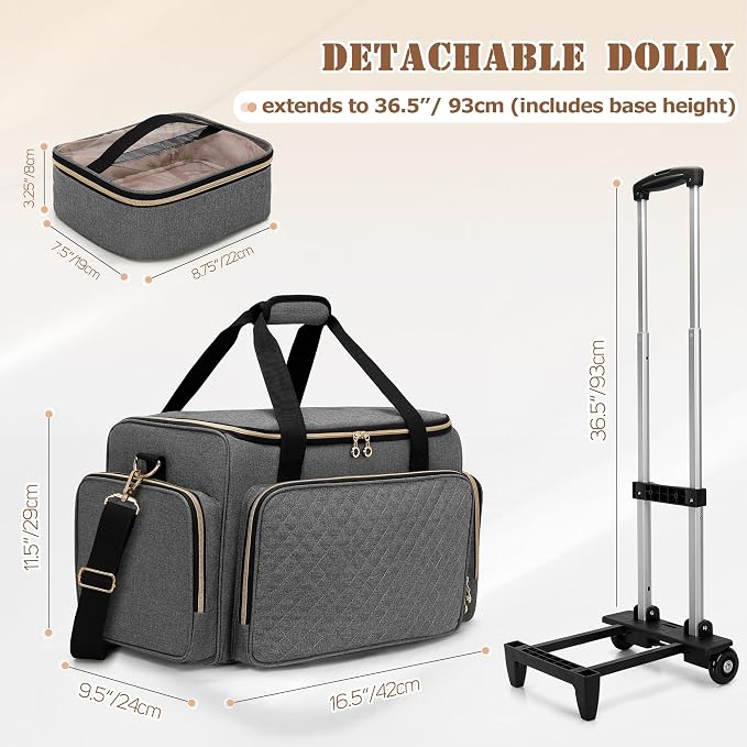 LUXJA Rolling Makeup Case with 3 Removable Pouches and 1 Makeup Brush Bag - Image 7