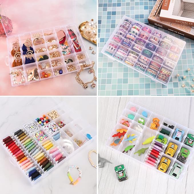 2 Pack Clear Bead Organizer Tackle Box - Image 6