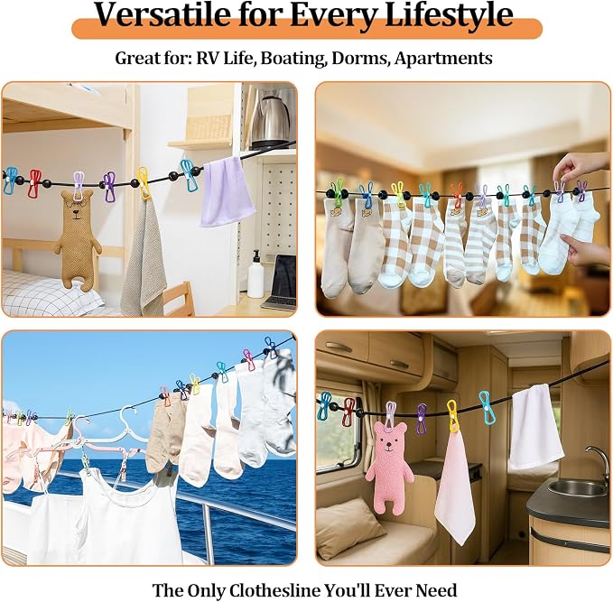 Travel Clothesline Retractable Portable Clothesline - Image 6