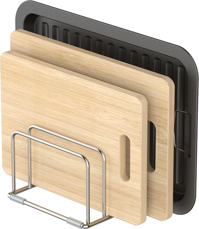Cutting Board Holder Stand, Chopping Board Storage Rack, Cutting Board Organizer by KORRTFID
