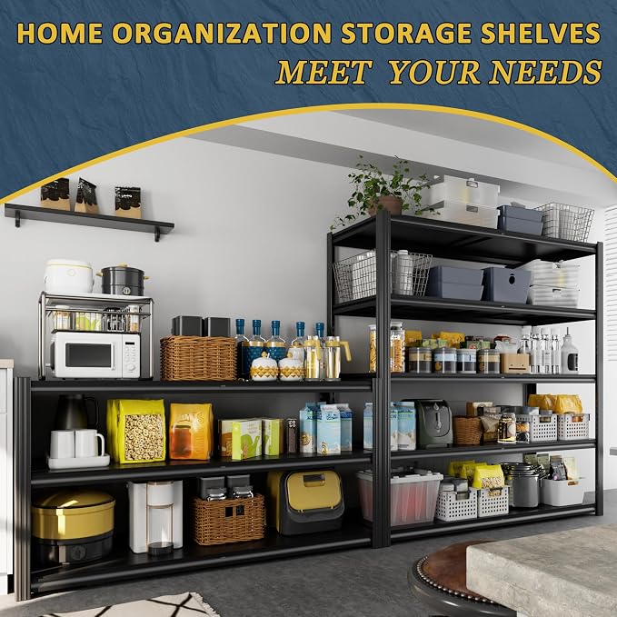 48" W Garage Shelving Heavy Duty 3030Lbs Storage Shelf 5 Tier Adjustable - Image 3