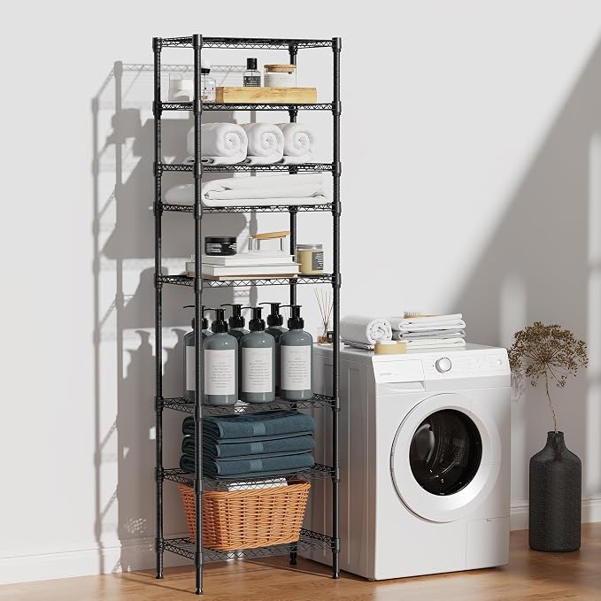 IZEUK 8 Tier Adjustable Metal Storage Shelving Unit, Heavy Duty Standing Rack - Image 7