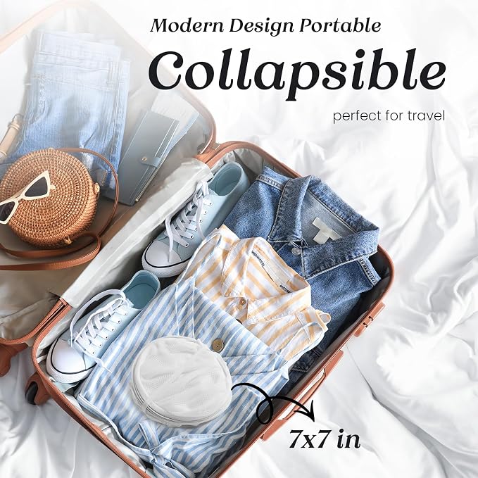 TECHMILLY Collapsible Mesh Pop Up Laundry Hamper - Image 2
