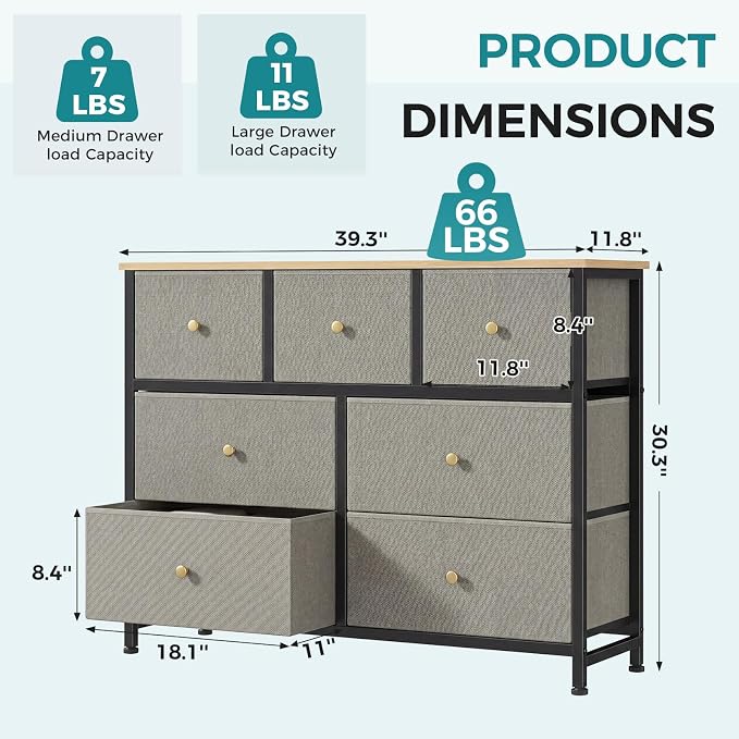 OLIXIS 7 Drawer Closet Organizer, Storage Tower - Image 3