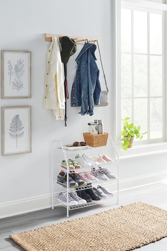 Rubbermaid 4-Tier Wire Shoe Rack, Simple Assemble, Storage Shelf - Image 6