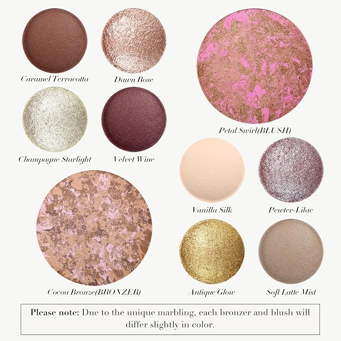 UCANBE All in One Baked Makeup Palette – Eyeshadow, Blush & Bronzer Face Kit - Image 2