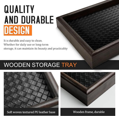Wooden Valet Tray Desk Organizer - Image 2