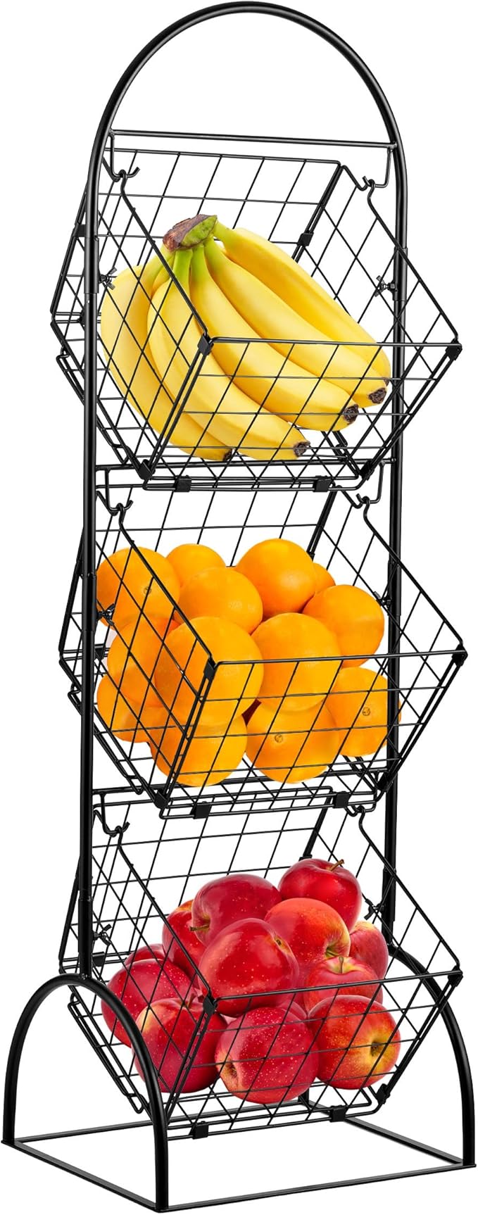 Sorbus 3-Tier Wire Market Basket Storage by Sorbus