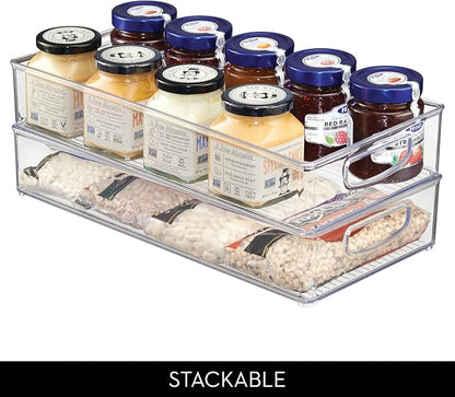 iDesign Stackable Clear Plastic Extra Long Pantry Organizers, - Image 5