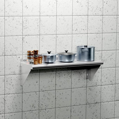 NSF Stainless Steel Wall Mount Shelf 12 x 36 Inches 18 Gauge Metal Floating - Image 8