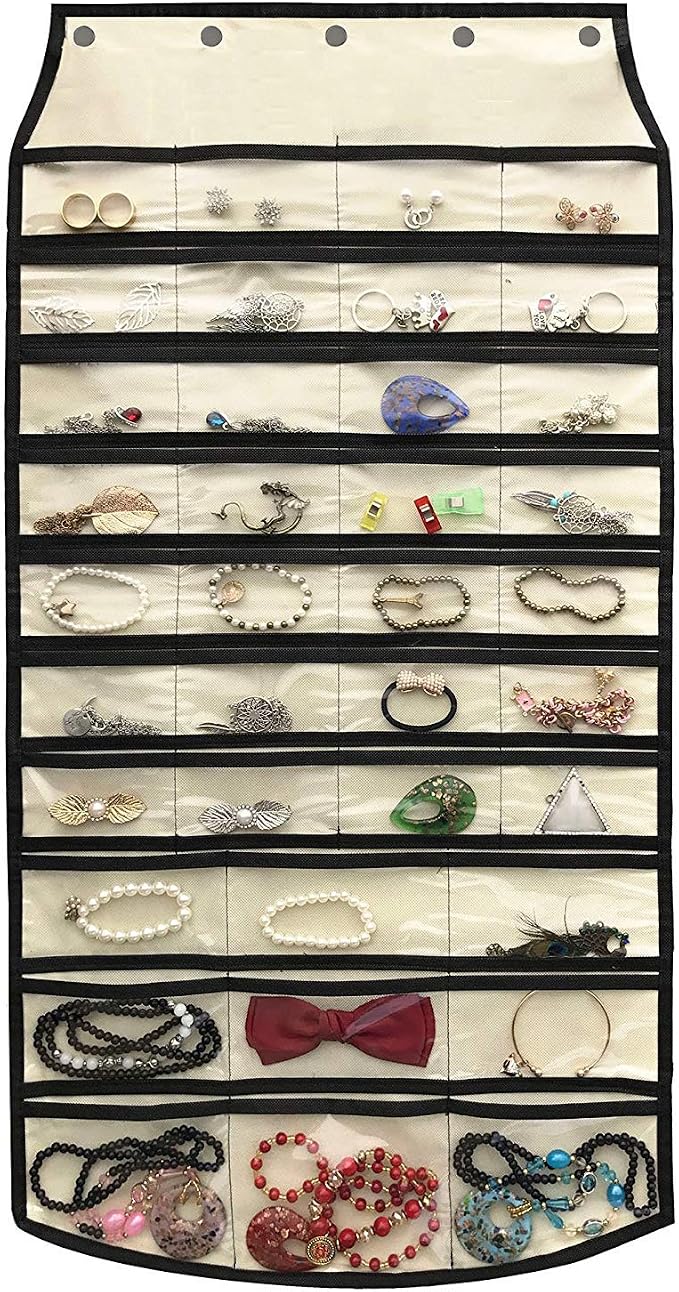 BB Brotrade Hanging Jewelry Organizer, Accessories Organizer, 74 Pocket - Image 2
