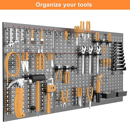 WALMANN Metal Pegboard Wall Tool Organizer Board - Image 2