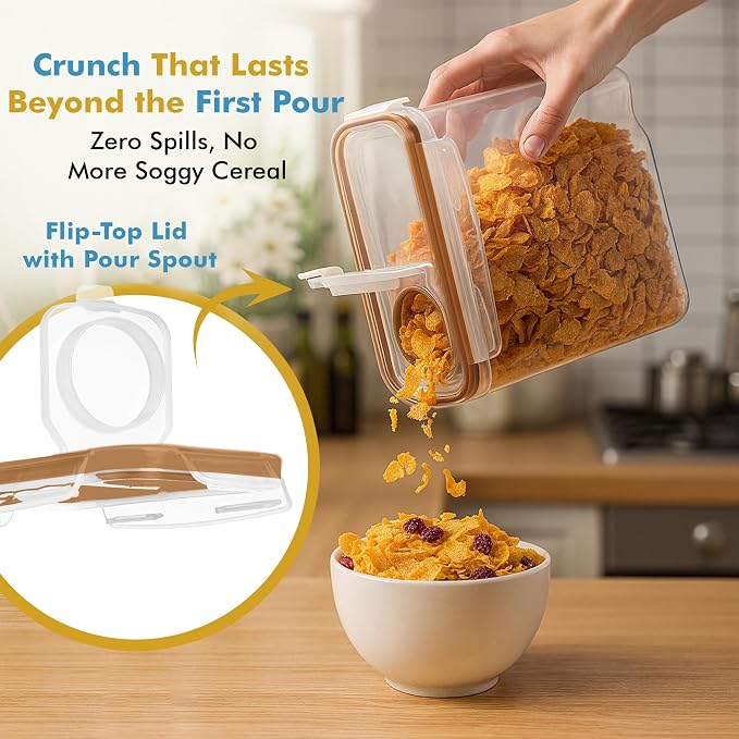Shazo 2 Pack Small Airtight Cereal Containers Storage - Image 8
