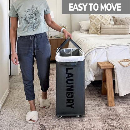 Goodpick Hamper with Wheels, Dirty Laundry Basket - Image 5