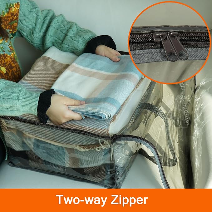 Vieshful Grey 40L Clear Clothes Storage Bag - Image 5