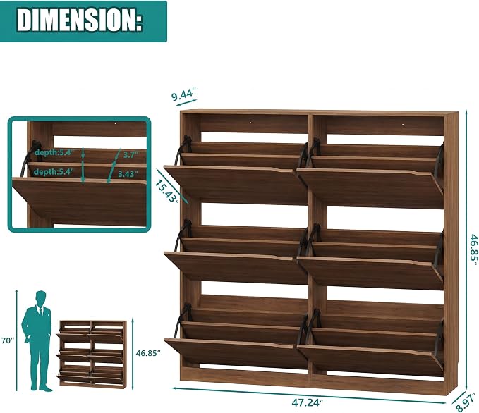 Xixini Shoe Storage Cabinet for Entryway - Image 2