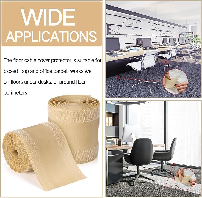 WILLBOND Carpet Cord Cover Cable Protector Floor Cover Cable Protector - Image 7