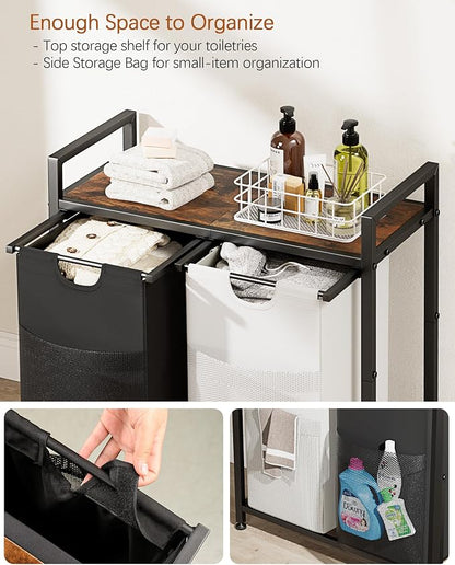 Lulive Double Laundry Hamper, 112L Laundry Sorter - Image 8