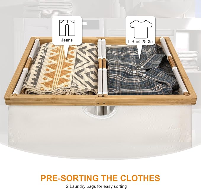 WOWLIVE 165L Double Laundry Hamper - Image 4