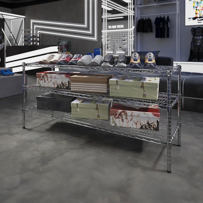 18" Deep x 60" Wide x 27" Height Wire Shelving Kit | 3-Tier | NSF Commercial - Image 2