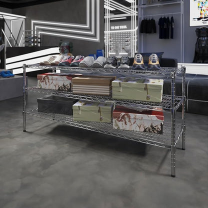 18" Deep x 60" Wide x 27" Height Wire Shelving Kit | 3-Tier | NSF Commercial - Image 2