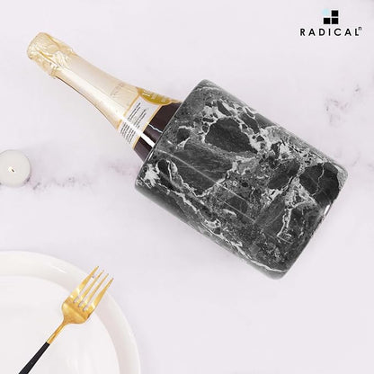 Radicaln Marble Wine Chiller Black 6.5" Inches Handmade Beverage Cooler - Image 4