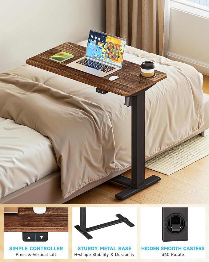 BIZUM Small Electric Standing Desk Bedside Table - Image 5