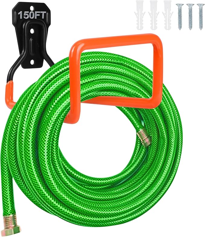 Garden Hose Holder Wall Mount Heavy Duty Garden Hose Hanger Free Standing Metal by PeoMev