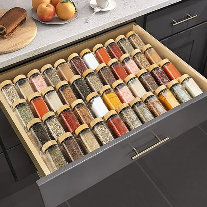 Suneerplay Spice Drawer Organizer 4 Tier, Acrylic Seasoning Organizer Rack - Image 5