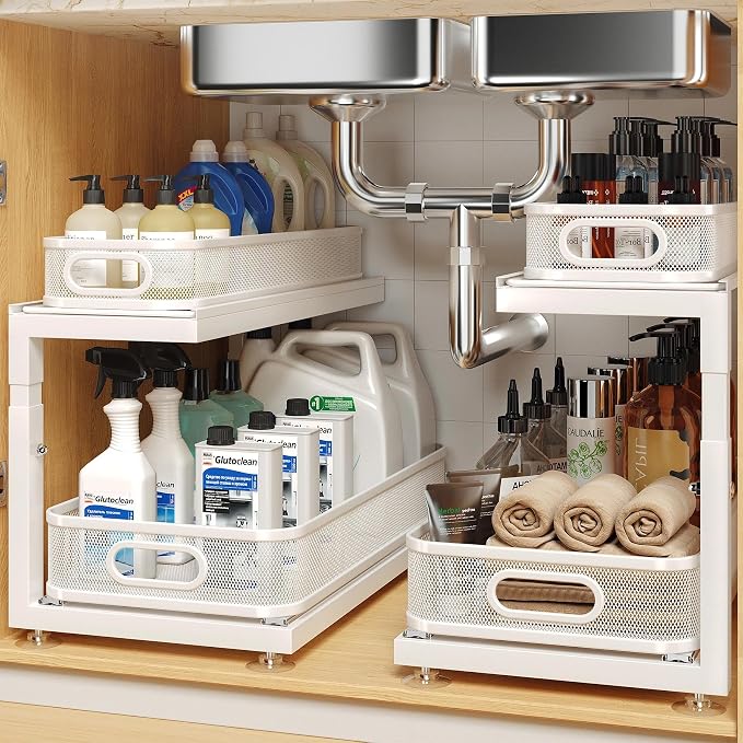 2-Pack 18.5 IN Depth Under Sink Organizer by UnderSinkOrganizer