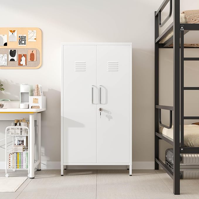 PAOFIN 47" Metal Storage Locker, Lockable Employees Metal Locker - Image 8