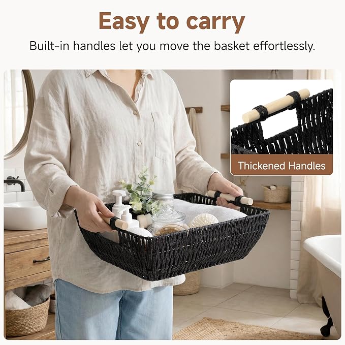 StorageWorks Large Wicker Storage Basket - Image 3