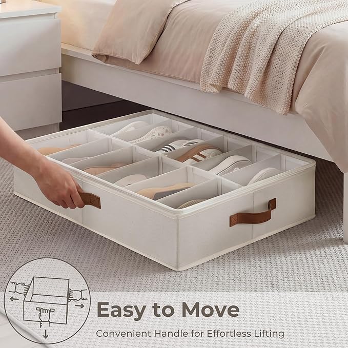 StorageWorks 2-Pack 24-Pair Under Bed Shoe Storage Organizer, 5.25" Height - Image 6