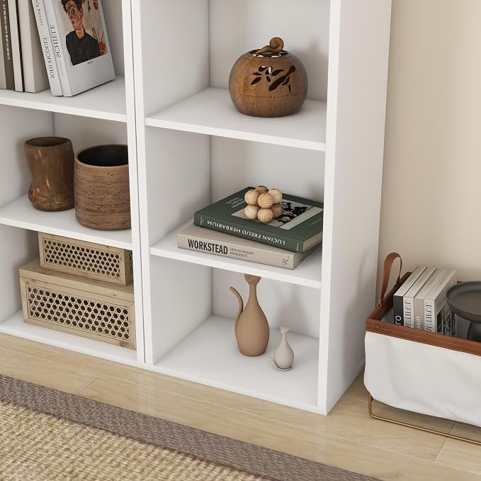 Panana 8 Tier Storage Shelf Bookcase, Slim Organizer Shelves Cabinet Tall - Image 7