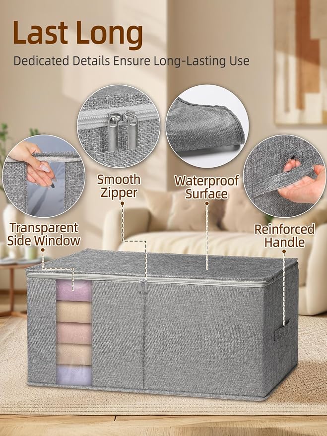 90L King Size Comforter Storage Bags - Image 7