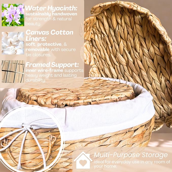 Set of 2 Round Wicker Baskets - Image 5