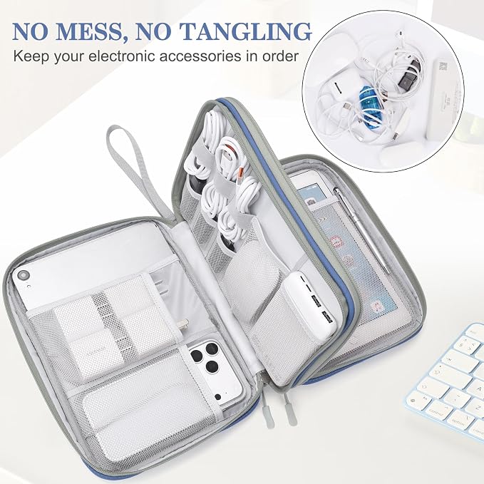 FYY Electronic Organizer, Extra Large Travel Cable Organizer Bag Pouch Portable - Image 5