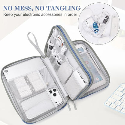 FYY Electronic Organizer, Extra Large Travel Cable Organizer Bag Pouch Portable - Image 5