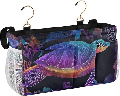 Colorful Gradient Turtle Fish and Coral Bedside Caddy - Image 2