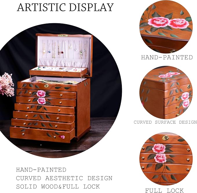 Hand-Painted Wooden Jewelry boxes - Image 3