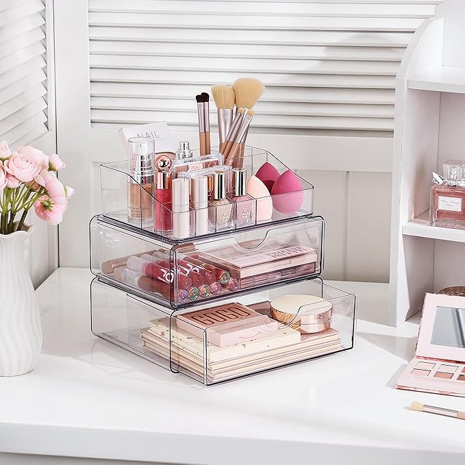 Vtopmart 3 Tier Clear Makeup Organizer - Image 2