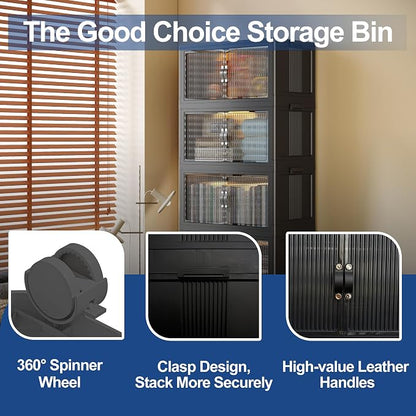SAILUN 145Gal/580Qt Stackable Storage Bins Folding Collapsible Storage Bins - Image 7