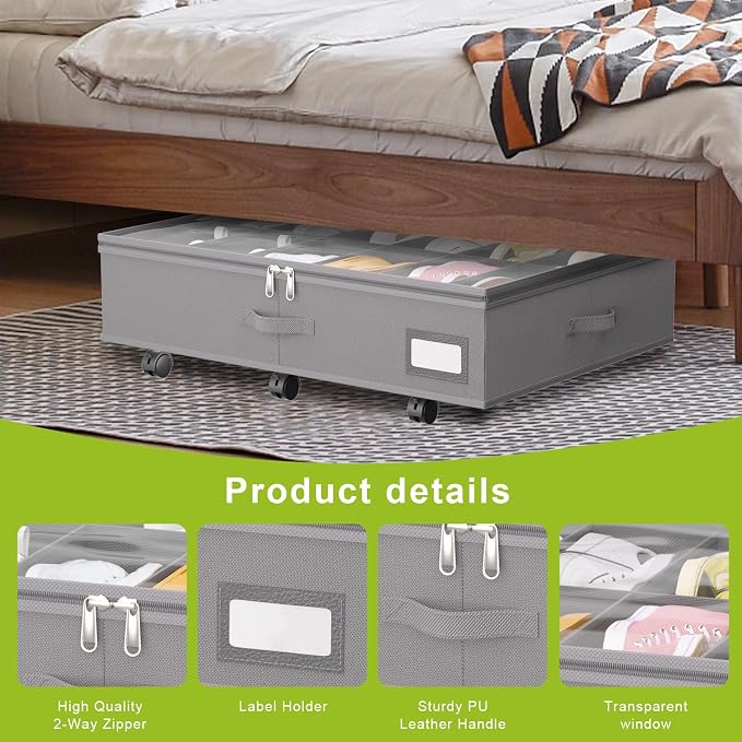 homyfort Under Bed Shoe Storage - Image 5