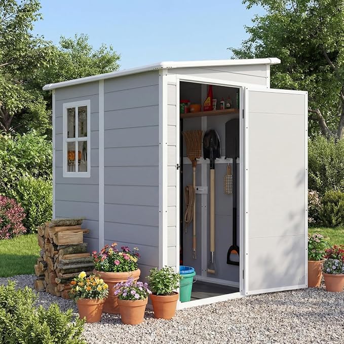Devoko 5 x 4 FT Plastic Outdoor Storage Shed by DEVOKO