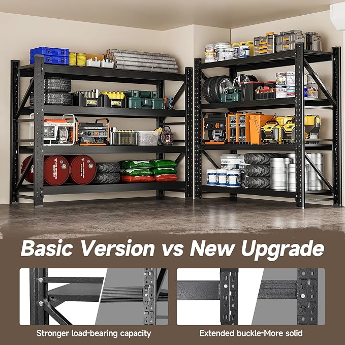 8000LBS Metal Garage Shelving Unit 68" W Storage Shelves Heavy Duty 4 Tier - Image 6
