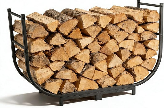 facka 40 Inch Firewood Rack Outdoor, Metal Wood Rack | Iron Fire Log Stacker by Facka